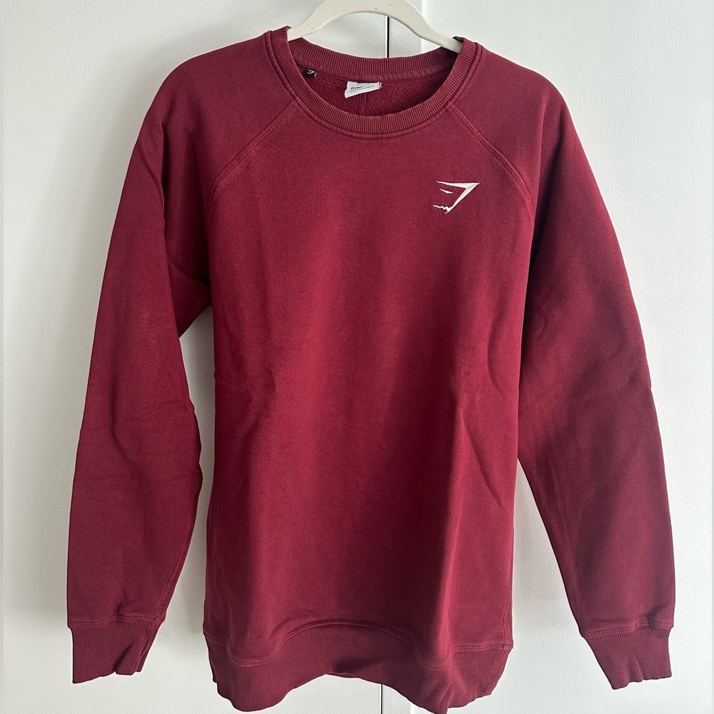 Gymshark Men's Red Crewneck Sweater